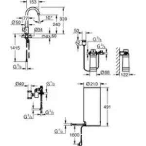 Комплект для кухни GROHE Red Mono с C-образным вентилем, бойлером L-Size и фильтром, хром (30080001) Комплект для кухни GROHE Red Mono с C-образным вентилем, бойлером L-Size и фильтром, хром (30080001)