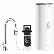 Комплект для кухни GROHE Red Mono с C-образным вентилем, бойлером L-Size и фильтром, хром (30080001)