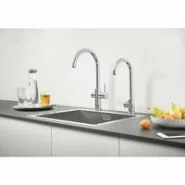 Комплект для кухни GROHE Red Mono с C-образным вентилем, бойлером L-Size и фильтром, хром (30080001)