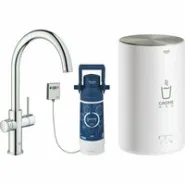 Комплект для кухни GROHE Red Duo с C-образным смесителем, бойлером M-Size и фильтром, хром (30083001)