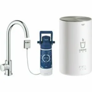 Комплект для кухни GROHE Red Mono с C-образным вентилем, бойлером M-Size и фильтром, хром (30085001) Комплект для кухни GROHE Red Mono с C-образным вентилем, бойлером M-Size и фильтром, хром (30085001)
