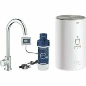 Комплект для кухни GROHE Red Mono с C-образным вентилем, бойлером M-Size и фильтром, хром (30085001) Комплект для кухни GROHE Red Mono с C-образным вентилем, бойлером M-Size и фильтром, хром (30085001)