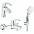 Готовый комплект для ванной комнаты GROHE Eurosmart, хром (NB0038) Готовый комплект для ванной комнаты GROHE Eurosmart, хром (NB0038)