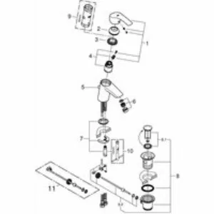 Готовый комплект для ванной комнаты GROHE Eurosmart с душевым гарнитуром (NB0027) Готовый комплект для ванной комнаты GROHE Eurosmart с душевым гарнитуром (NB0027)