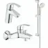 Готовый комплект для ванной комнаты GROHE Eurosmart, хром (NB0042) Готовый комплект для ванной комнаты GROHE Eurosmart, хром (NB0042)