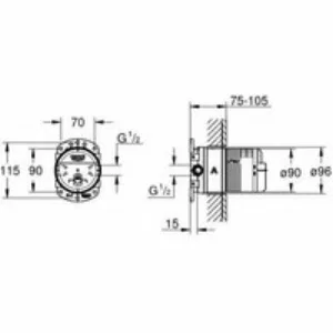 Встраиваемая часть верхнего душа GROHE Rainshower (26483000) Встраиваемая часть верхнего душа GROHE Rainshower (26483000)