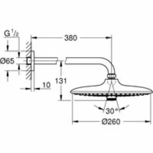 Верхний душ GROHE Euphoria 260 SmartControl, 12,5 л/мин, 3 режима, 380 мм, хром (26458000) Верхний душ GROHE Euphoria 260 SmartControl, 12,5 л/мин, 3 режима, 380 мм, хром (26458000)