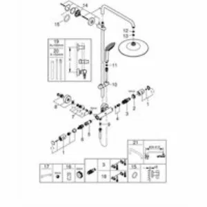 Душевая система GROHE Euphoria System 260 с термостатом для душа, хром (27615001) Душевая система GROHE Euphoria System 260 с термостатом для душа, хром (27615001)