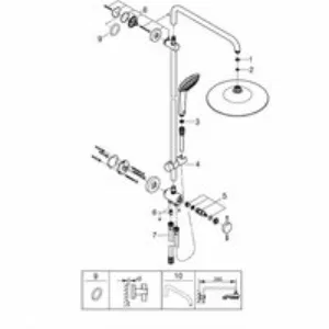 Душевая система GROHE Euphoria System 260 с переключателем потоков, хром (27421002) Душевая система GROHE Euphoria System 260 с переключателем потоков, хром (27421002)