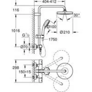 Душевая система GROHE Tempesta Cosmopolitan System 210 с термостатом для душа, хром (27922001) Душевая система GROHE Tempesta Cosmopolitan System 210 с термостатом для душа, хром (27922001)