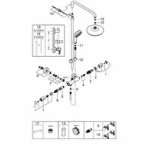 Душевая система GROHE Tempesta Cosmopolitan System 210 с термостатом для душа, хром (27922001) Душевая система GROHE Tempesta Cosmopolitan System 210 с термостатом для душа, хром (27922001)