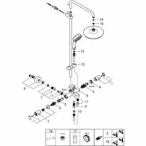 Душевая система GROHE Tempesta Cosmopolitan System 210 с термостатом для ванны, хром (26223001) Душевая система GROHE Tempesta Cosmopolitan System 210 с термостатом для ванны, хром (26223001)