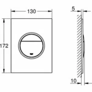 Панель смыва для унитаза GROHE Nova Cosmopolitan S, 3 режима, суперсталь (37601DC0) Панель смыва для унитаза GROHE Nova Cosmopolitan S, 3 режима, суперсталь (37601DC0)