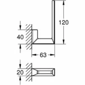 Держатель запасного рулона туалетной бумаги GROHE Selection Cube, хром (40784000) Держатель запасного рулона туалетной бумаги GROHE Selection Cube, хром (40784000)