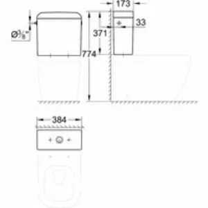 Смывной бачок для унитаза GROHE Euro Ceramic, подводка сбоку, альпин-белый (39333000) Смывной бачок для унитаза GROHE Euro Ceramic, подводка сбоку, альпин-белый (39333000)