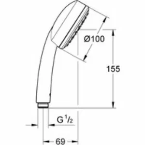 Ручной душ GROHE Tempesta Cosmopolitan 100, 1 режим, хром (26082002) Ручной душ GROHE Tempesta Cosmopolitan 100, 1 режим, хром (26082002)