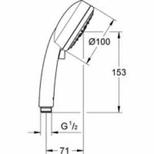 Душевой гарнитур GROHE Tempesta Cosmopolitan 100, 4 режима струи, душевая штанга 600 мм, 9,5 л/мин, хром (27580002) Душевой гарнитур GROHE Tempesta Cosmopolitan 100, 4 режима струи, душевая штанга 600 мм, 9,5 л/мин, хром (27580002)