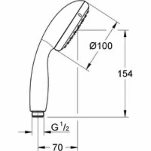 Ручной душ GROHE Tempesta 100, 1 режим, хром/серый (27852001) Ручной душ GROHE Tempesta 100, 1 режим, хром/серый (27852001)