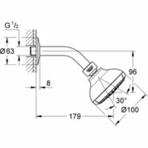 Верхний душ GROHE Tempesta 100, 4 режима, хром (27870001) Верхний душ GROHE Tempesta 100, 4 режима, хром (27870001)