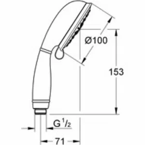 Ручной душ GROHE New Tempesta Rustic 100, 4 режима, хром (26085001) Ручной душ GROHE New Tempesta Rustic 100, 4 режима, хром (26085001)