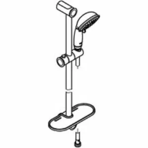 Душевой гарнитур GROHE Tempesta Rustic 100 с мыльницей, 4 режима струи, душевая штанга 600 мм, 9,5 л/мин, хром (27609001) Душевой гарнитур GROHE Tempesta Rustic 100 с мыльницей, 4 режима струи, душевая штанга 600 мм, 9,5 л/мин, хром (27609001)