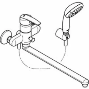Смеситель для ванны GROHE Multiform универсальный, с душевым гарнитуром, хром (3270800A) Смеситель для ванны GROHE Multiform универсальный, с душевым гарнитуром, хром (3270800A)