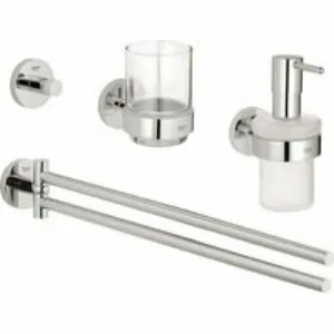 Набор аксессуаров GROHE Essentials New 4 в 1, хром (40846001) Набор аксессуаров GROHE Essentials New 4 в 1, хром (40846001)