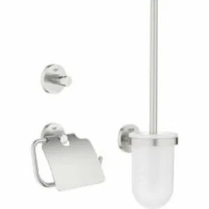Набор аксессуаров GROHE Essentials (3 предмета), суперсталь (40407DC1) Набор аксессуаров GROHE Essentials (3 предмета), суперсталь (40407DC1)