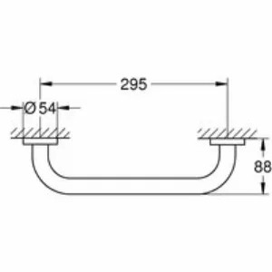 Ручка для ванной GROHE Essentials 300 мм, суперсталь (40421DC1) Ручка для ванной GROHE Essentials 300 мм, суперсталь (40421DC1)