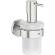Дозатор жидкого мыла GROHE Essentials с держателем, суперсталь (40448DC1)