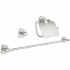Набор аксессуаров GROHE Essentials (3 предмета), суперсталь (40775DC1) Набор аксессуаров GROHE Essentials (3 предмета), суперсталь (40775DC1)