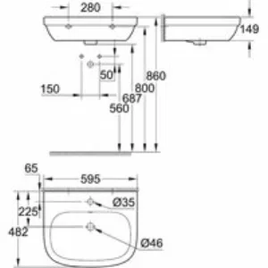 Раковина GROHE Euro Ceramic с гигиеническим покрытием 60 см, альпин-белый (3933500H) Раковина GROHE Euro Ceramic с гигиеническим покрытием 60 см, альпин-белый (3933500H)