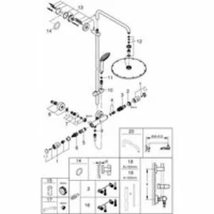 Душевая система GROHE Euphoria System 310 с термостатом для душа, суперсталь (26075DC0) Душевая система GROHE Euphoria System 310 с термостатом для душа, суперсталь (26075DC0)
