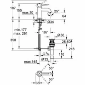 Смеситель для раковины GROHE BauClassic, хром (23161000) Смеситель для раковины GROHE BauClassic, хром (23161000)