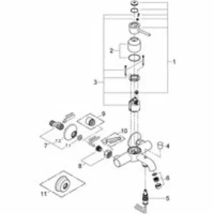 Смеситель для ванны GROHE BauClassic, хром (32865000) Смеситель для ванны GROHE BauClassic, хром (32865000)