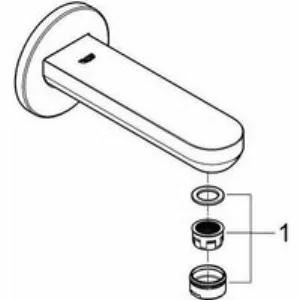 Излив для ванны GROHE BauCosmopolitan, хром (13255000) Излив для ванны GROHE BauCosmopolitan, хром (13255000)