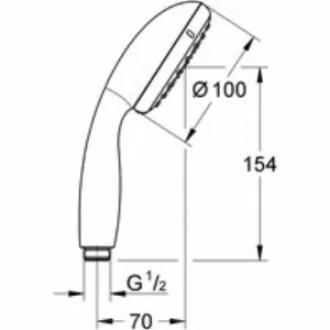 Ручной душ GROHE Tempesta 100, 2 режима, хром/белый (2759710E) Ручной душ GROHE Tempesta 100, 2 режима, хром/белый (2759710E)