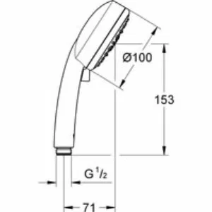 Душевой гарнитур GROHE Tempesta Cosmopolitan 100, 4 режима струи, душевая штанга 600 мм, 9,5 л/мин, хром (27787002) Душевой гарнитур GROHE Tempesta Cosmopolitan 100, 4 режима струи, душевая штанга 600 мм, 9,5 л/мин, хром (27787002)
