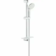 Душевой гарнитур GROHE Tempesta 100 с мыльницей, 2 режима струи, душевая штанга 600 мм, 5,7 л/мин, хром/белый (27926001)