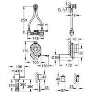 Сифон GROHE для писсуара с температурным датчиком, 6V (39367000) Сифон GROHE для писсуара с температурным датчиком, 6V (39367000)