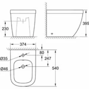 Биде напольное, GROHE Euro Ceramic, альпин-белый, (3934000H) Биде напольное, GROHE Euro Ceramic, альпин-белый, (3934000H)