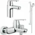 Готовый комплект для ванной комнаты GROHE Eurosmart Cosmopolitanс, хром (NB0002-2) Готовый комплект для ванной комнаты GROHE Eurosmart Cosmopolitanс, хром (NB0002-2)