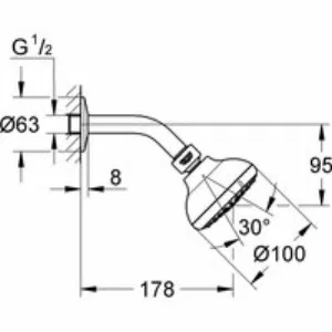 Верхний душ GROHE New Tempesta 100 III, 3 режима, хром (26088001) Верхний душ GROHE New Tempesta 100 III, 3 режима, хром (26088001)