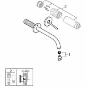 Внешняя часть смесителя для раковины GROHE Atrio на 2 отверстия, хром (19918003) Внешняя часть смесителя для раковины GROHE Atrio на 2 отверстия, хром (19918003)