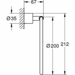 Кольцо для полотенца GROHE Atrio, хром (40307003) Кольцо для полотенца GROHE Atrio, хром (40307003)