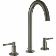 Смеситель для раковины GROHE Atrio двухвентильный на 3 отверстия, темный графит матовый (20009AL3)