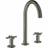 Смеситель для раковины GROHE Atrio двухвентильный на 3 отверстия, темный графит матовый (20008AL3)