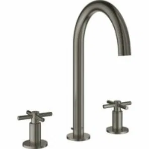 Смеситель для раковины GROHE Atrio двухвентильный на 3 отверстия, темный графит матовый (20008AL3) Смеситель для раковины GROHE Atrio двухвентильный на 3 отверстия, темный графит матовый (20008AL3)