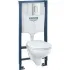 Набор GROHE Solido 5-в-1: подвесной унитаз с крышкой + система инсталляции с панелью смыва Arena Cosmopolitan (39418000) Набор GROHE Solido 5-в-1: подвесной унитаз с крышкой + система инсталляции с панелью смыва Arena Cosmopolitan (39418000)
