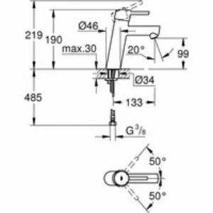 Смеситель для раковины GROHE Concetto, M-size, хром (23451001) Смеситель для раковины GROHE Concetto, M-size, хром (23451001)